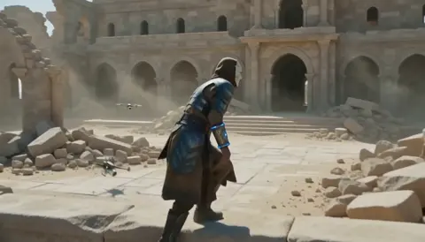 Warrior-Monk at the Ruins