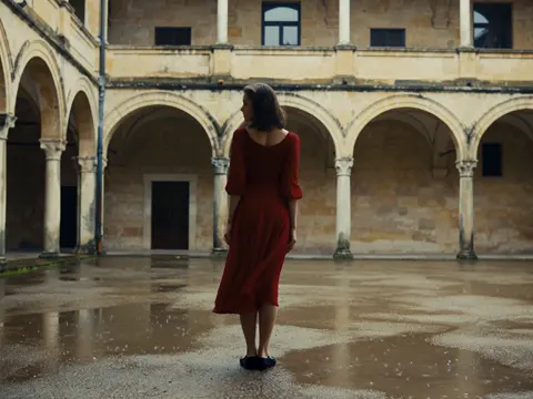 Courtyard Dance After Rain