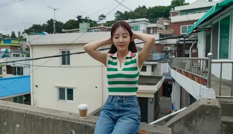 knit mock-neck top