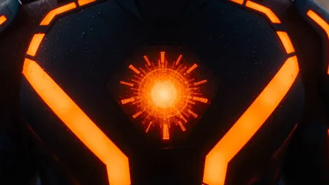 Cyberpunk Superhero Action Scene