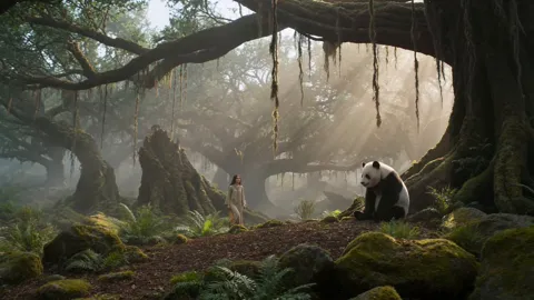 Ancient Forest Interaction with Giant Panda